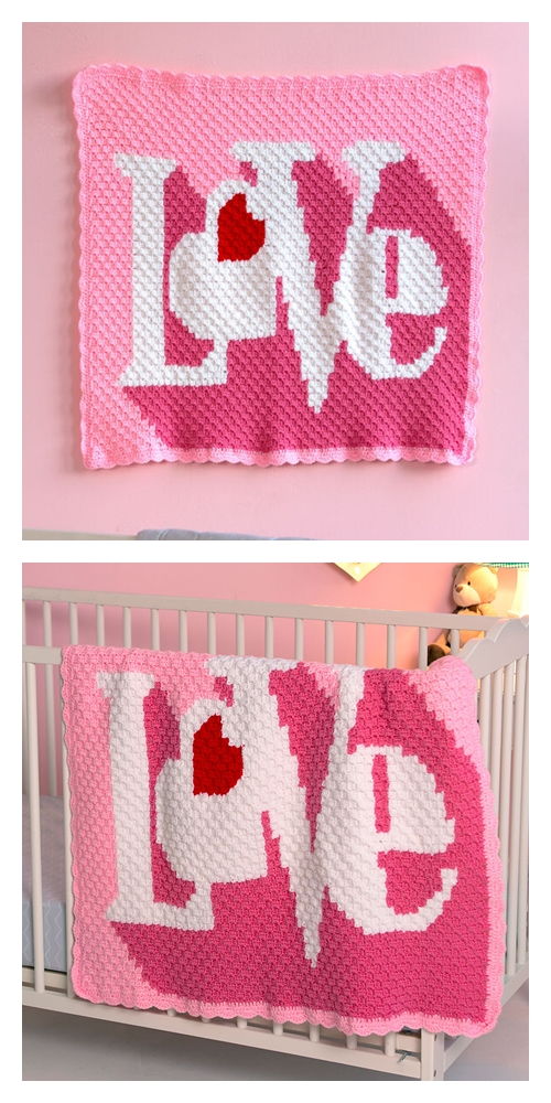 Heart Throb Blanket Free Crochet Pattern