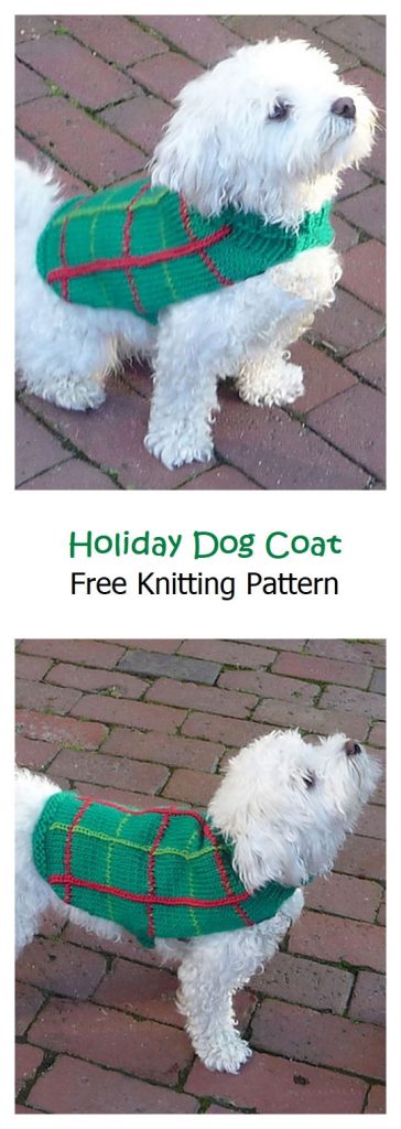 Holiday Dog Coat Free Knitting Pattern