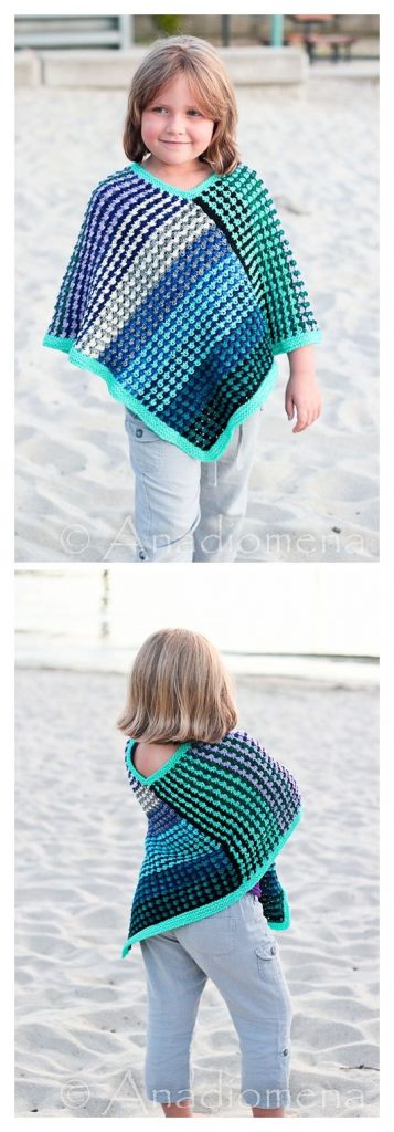 Ice Queen Poncho Free Knitting Pattern