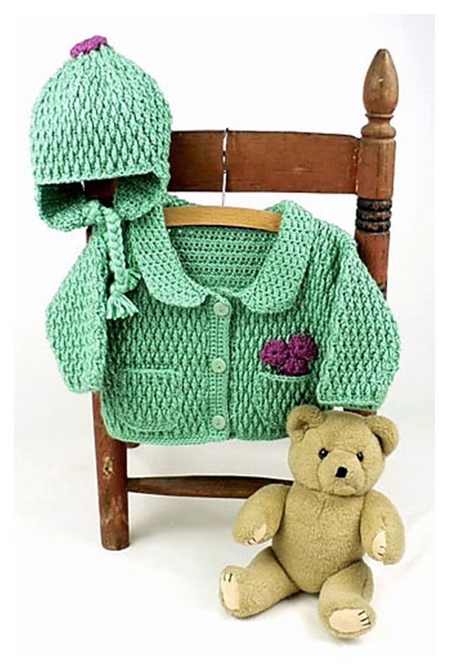 Baby Jacket & Hat Free Crochet Pattern