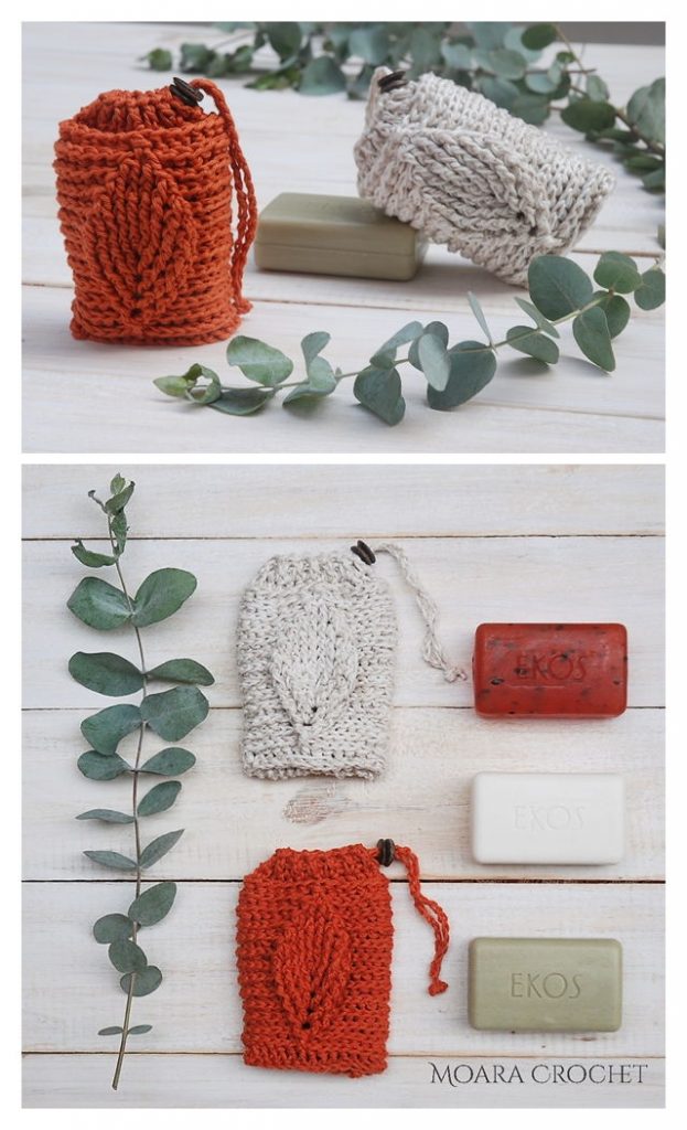 Leaf Soap Saver Free Crochet Pattern