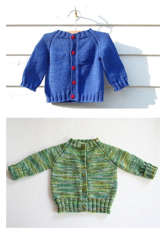 Top Down Raglan Baby Sweater Pattern