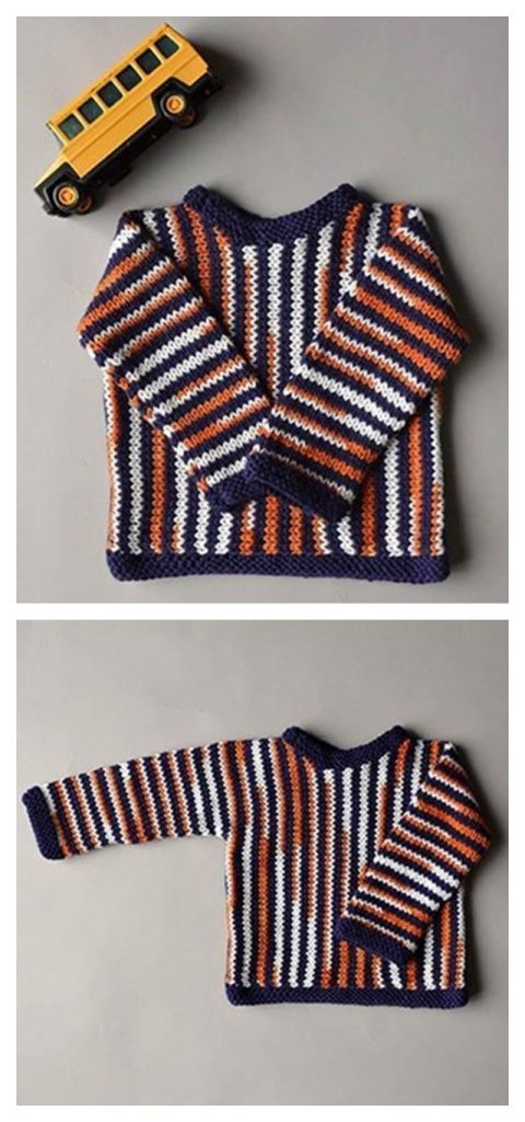 Side to Side Stripes Pullover Pattern