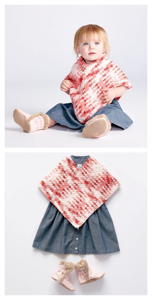 Simple Baby Poncho Free Crochet Pattern