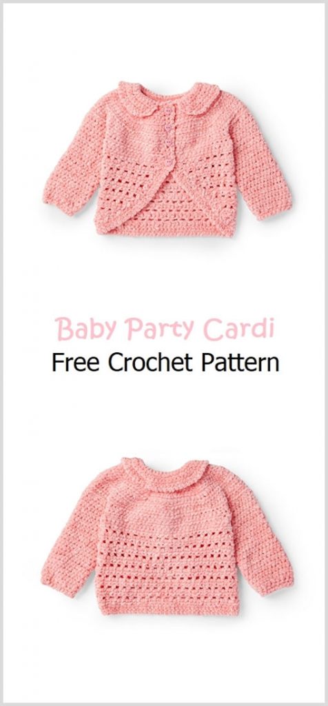 Baby Party Cardi Free Crochet Pattern