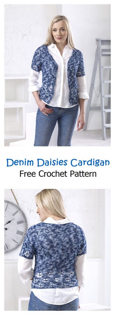 Denim Daisies Cardigan Pattern