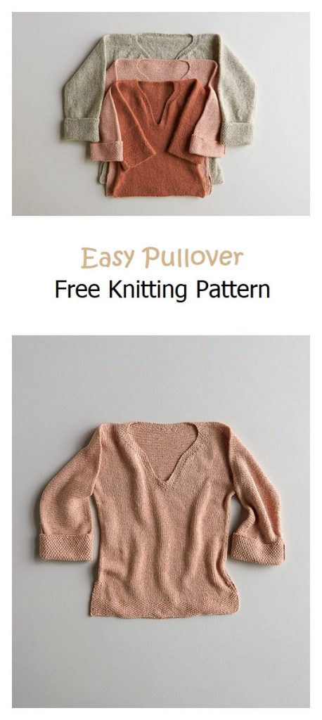 Easy Pullover Free Knitting Pattern