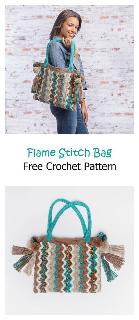 Flame Stitch Bag Free Crochet Pattern