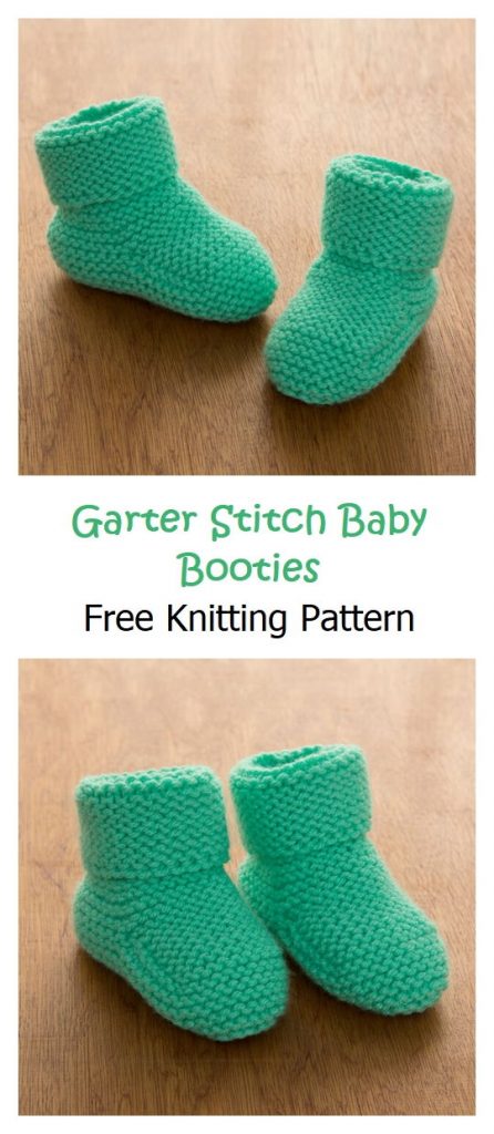 Garter Stitch Baby Booties Free Pattern