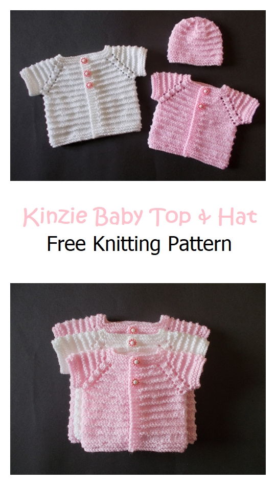 Kinzie Baby Top & Hat Free Knitting Pattern