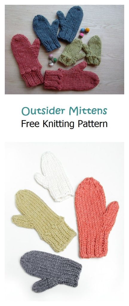 Outsider Mittens Free Knitting Pattern