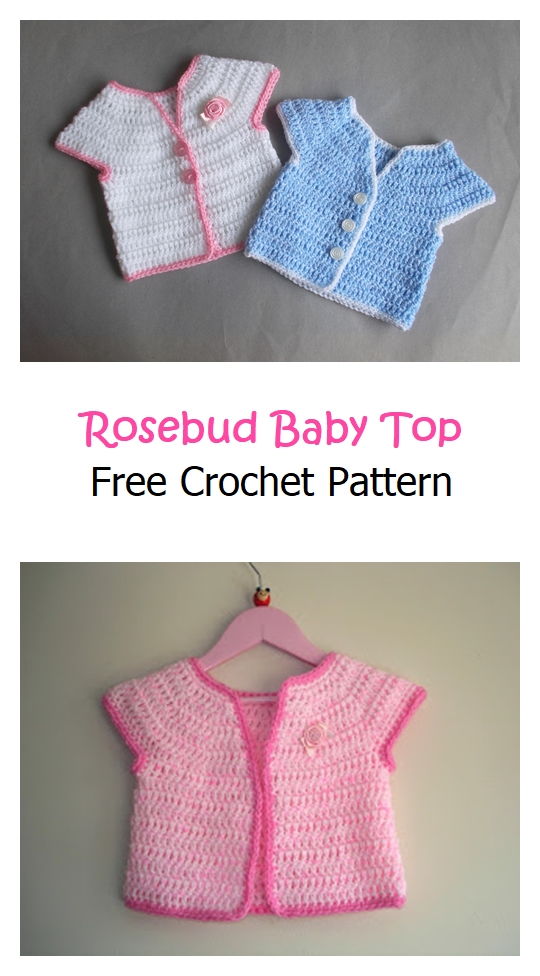 Rosebud Baby Top Free Crochet Pattern