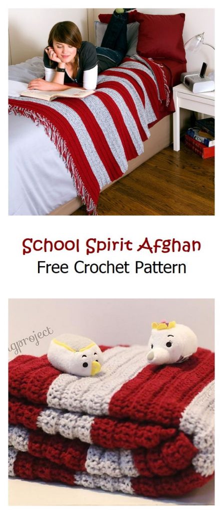 School Spirit Afghan Pattern