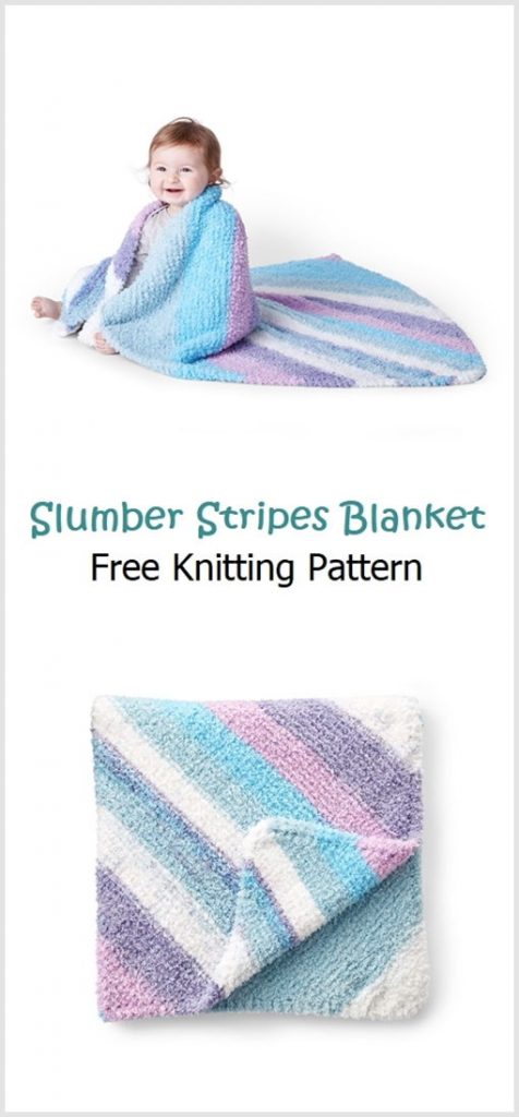 Slumber Stripes Baby Blanket Free Pattern