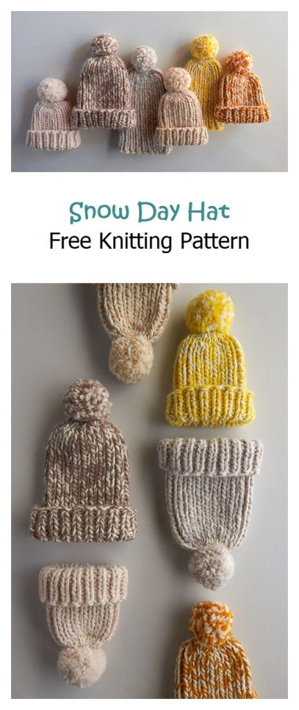 Snow Day Hat Free Knitting Pattern
