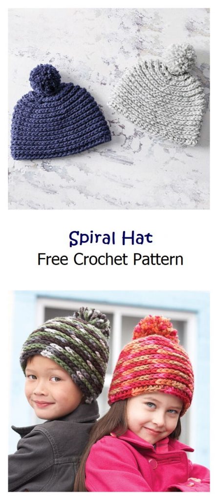 Spiral Hat Free Crochet Pattern