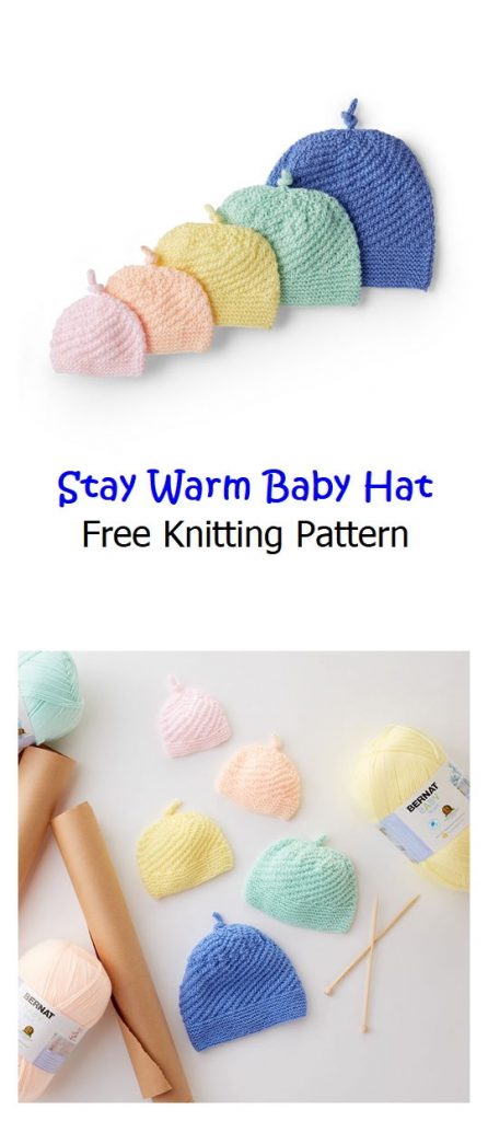 Stay Warm Baby Hat Free Knitting Pattern