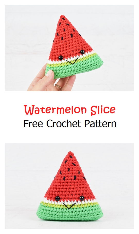 Watermelon Slice Free Crochet Pattern
