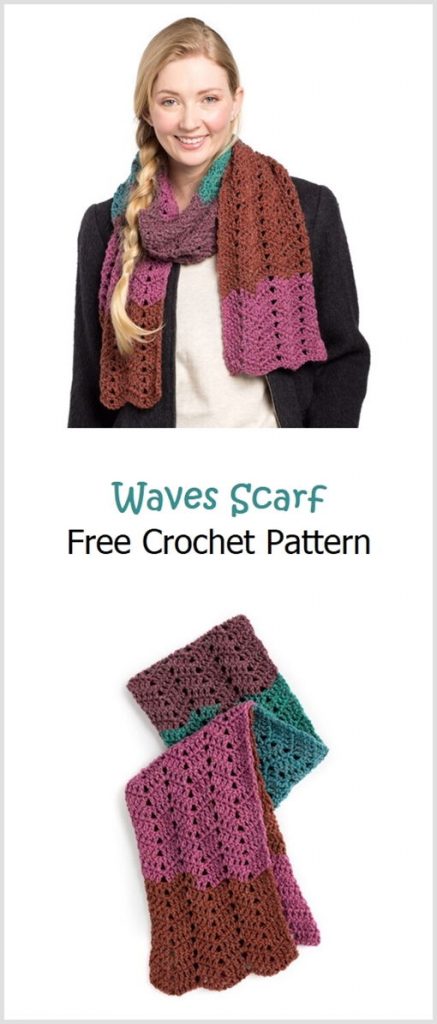 Waves Scarf Free Crochet Pattern