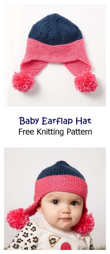 Baby Earflap Hat Free Knitting Pattern