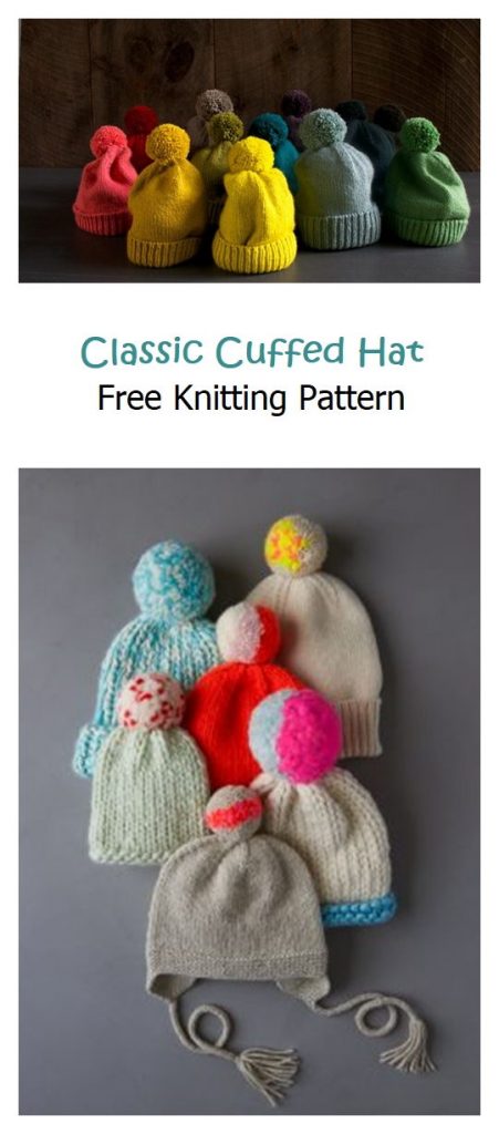 Classic Cuffed Hat Free Knitting Pattern