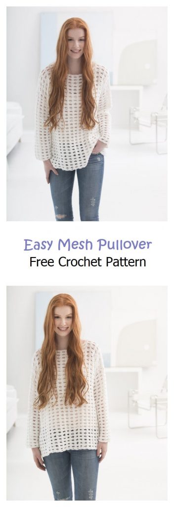 Easy Mesh Pullover Free Crochet Pattern