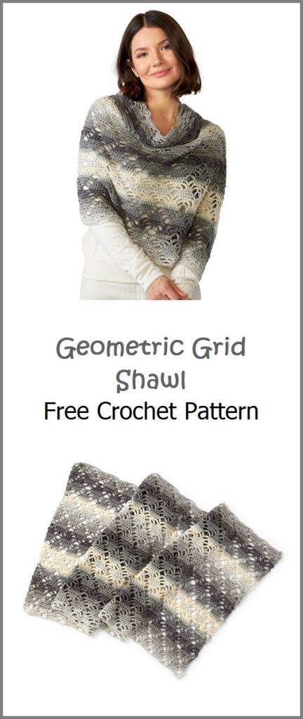 Geometric Grid Shawl Crochet Pattern