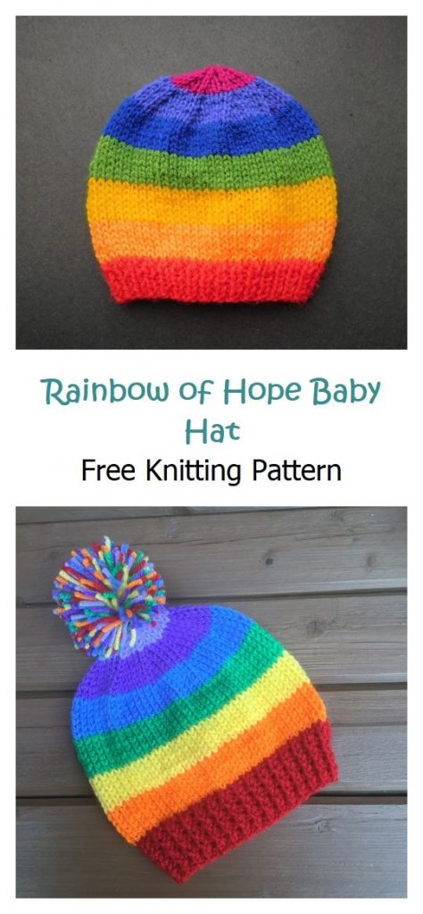 Rainbow of Hope Baby Hat Pattern