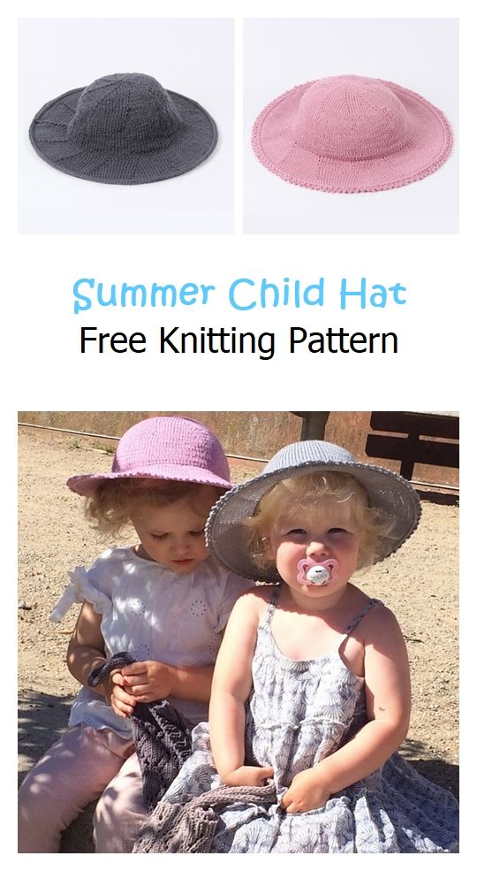 Summer Child Hat Free Knitting Pattern