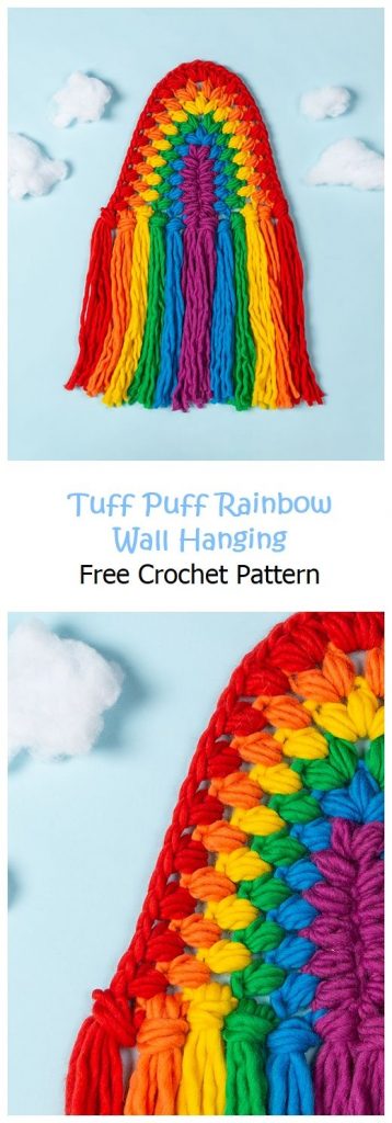 Tuff Puff Rainbow Wall Hanging Pattern