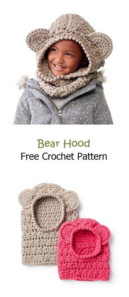Bear Hood Free Crochet Pattern