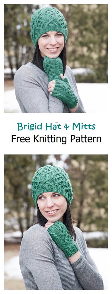 Brigid Hat & Mitts Free Knitting Pattern