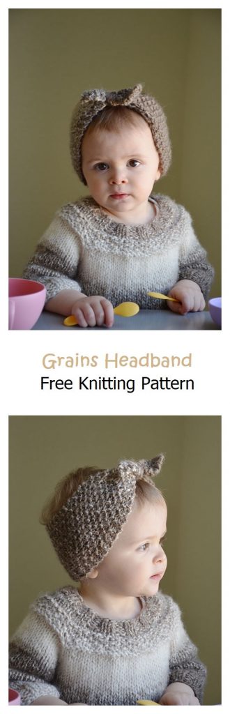 Grains Headband Free Knitting Pattern