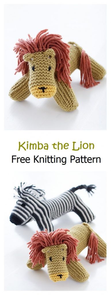 Kimba the Lion Free Knitting Pattern
