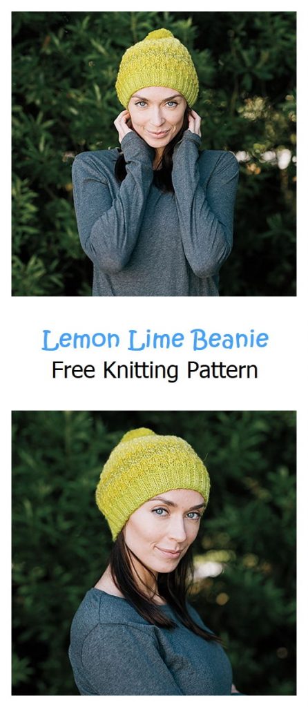 Lemon Lime Beanie Free Knitting Pattern