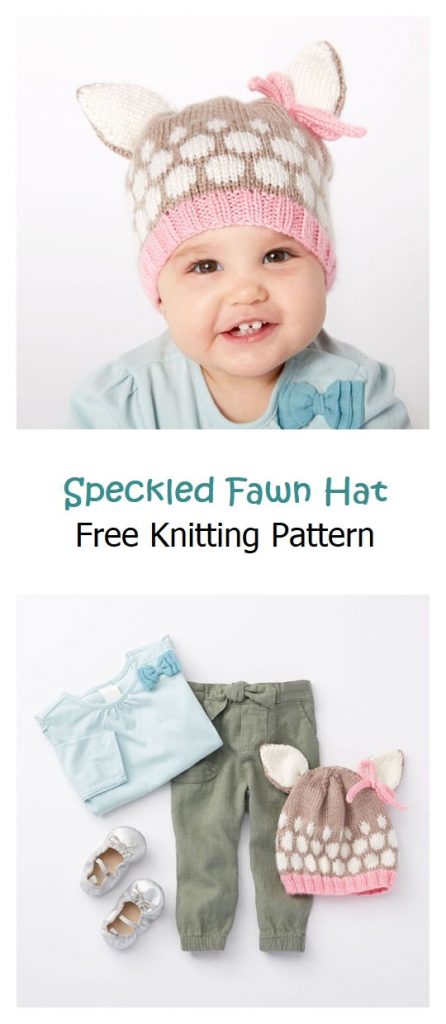 Speckled Fawn Hat Free Knitting Pattern