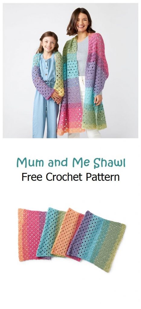 Mum and Me Shawl Free Crochet Pattern