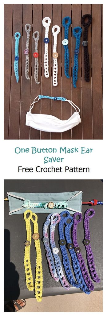 One Button Mask Ear Saver Free Pattern