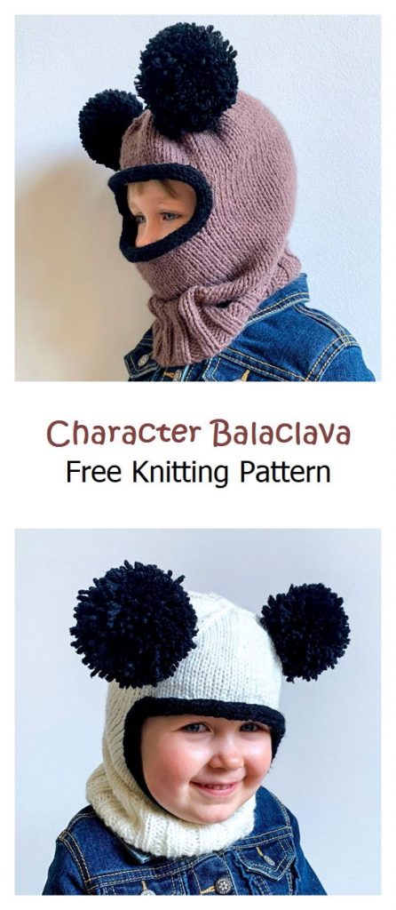 Character Balaclava Free Knitting Pattern