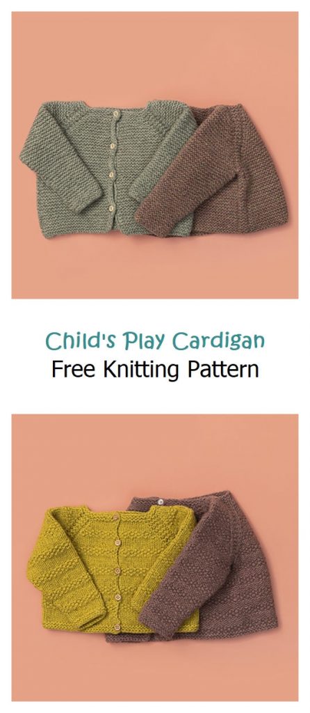 Child’s Play Cardigan Free Knitting Pattern