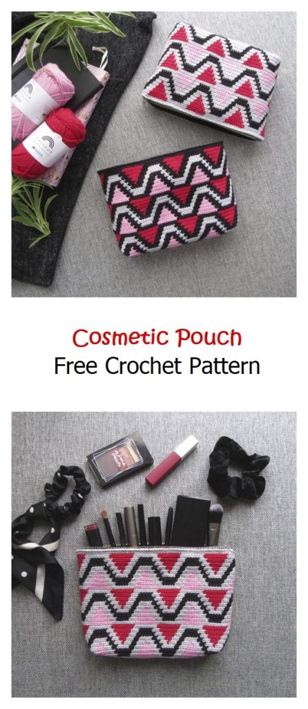 Cosmetic Pouch Free Crochet Pattern