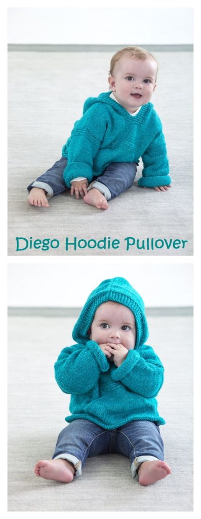 Diego Hoodie Pullover Free Knitting Pattern