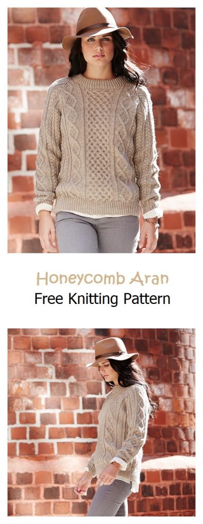 Honeycomb Aran Free Knitting Pattern