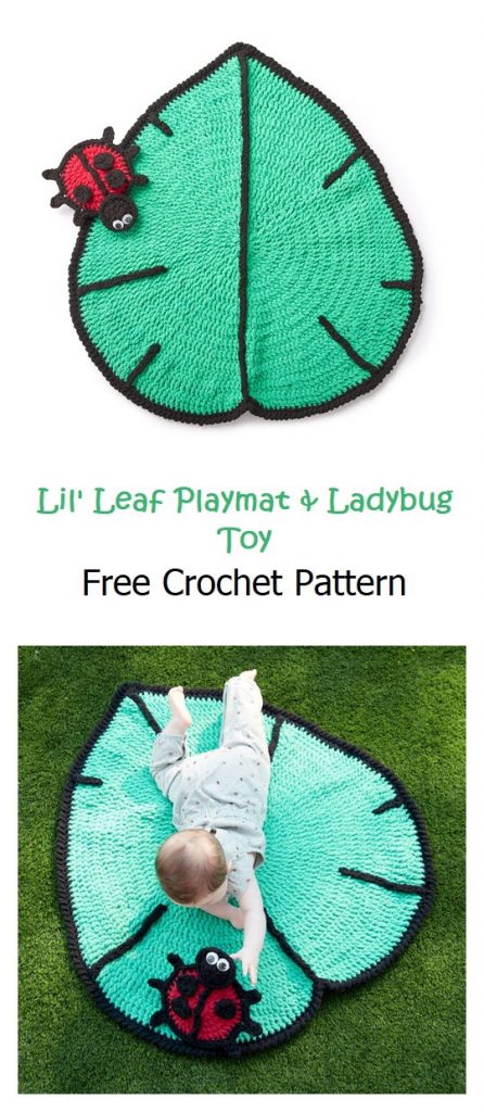 Lil’ Leaf Playmat & Ladybug Toy Free Pattern