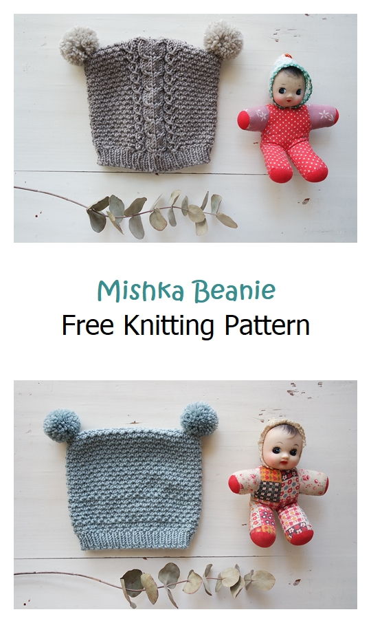 Mishka Beanie Free Knitting Pattern