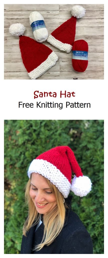 Santa Hat Free Knitting Pattern