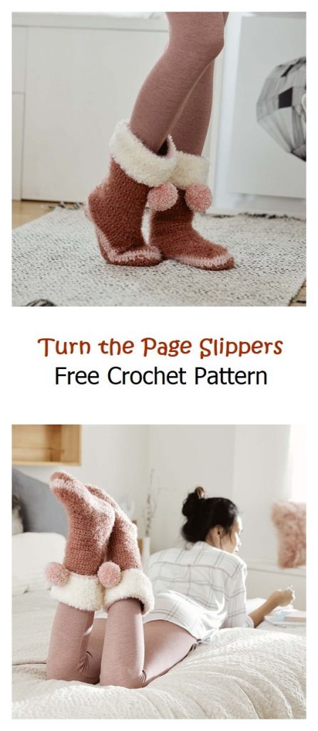 Turn the Page Slippers Free Crochet Pattern
