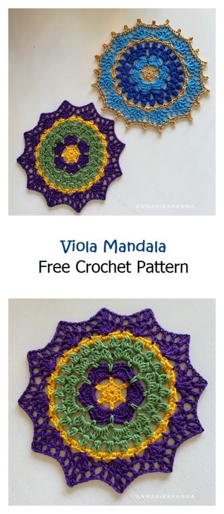 Viola Mandala Free Crochet Pattern