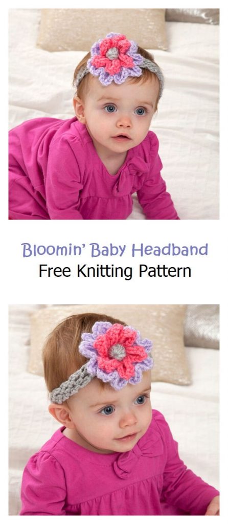 Bloomin’ Baby Headband Free Crochet Pattern