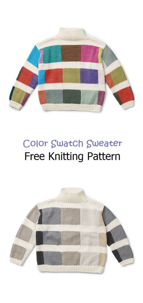 Color Swatch Sweater Free Knitting Pattern